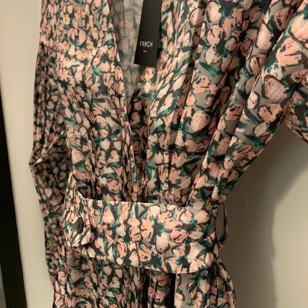 FRNCH Silk Floral Blouse